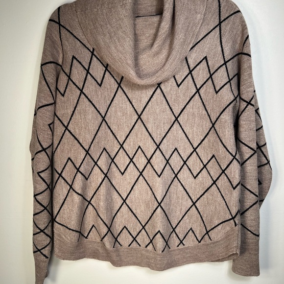 Design History anthropologie casual Brown and Black swater‎ cowl neck size M - Picture 7 of 8